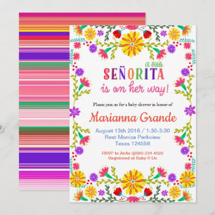 Senorita Fiesta Baby Shower-inbjudan Inbjudningar