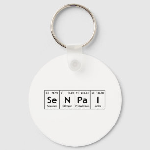 SeNPaI Periodiska kemi-atomer i Bord Inslag Nyckelring