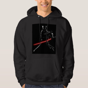SenpaiXEL Månljus Samuraj Siluett Hoodie