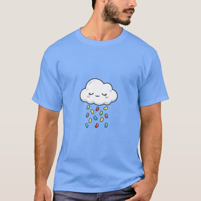 SenpaiXEL Sömnig Jellybean Moln T Shirt (Framsida)