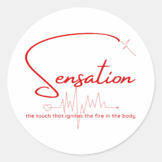 Sensation Pulse Heartline Runt Klistermärke