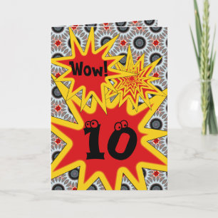 Sensational10th Birthday Starburst Firande Kort