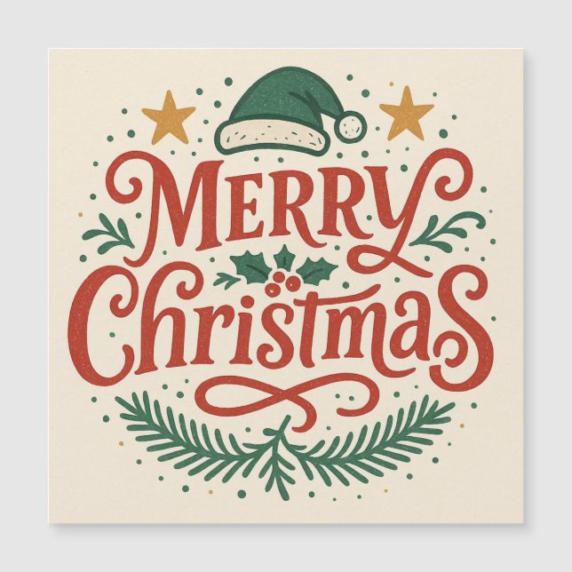 Sensational Merry Christmas typography card (Framsida)