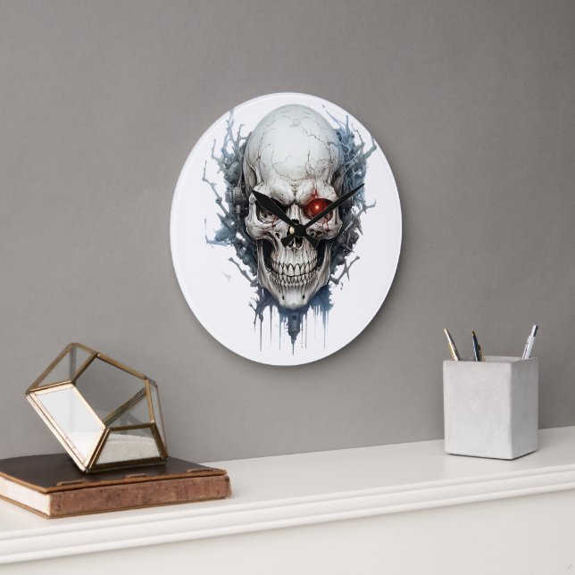🕰️ 💀 Sensational Skull Clock 💀 🕰️ Stor Klocka (Kontor)