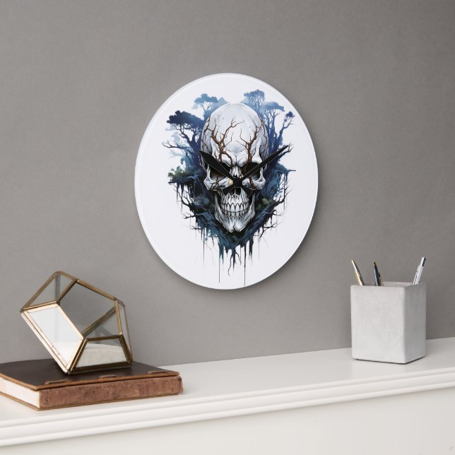 🕰️ 💀 Sensational Skull Clock 💀 🕰️ Stor Klocka (Kontor)