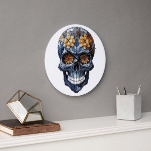 🕰️ 💀 Sensational Skull Clock 💀 🕰️ Stor Klocka