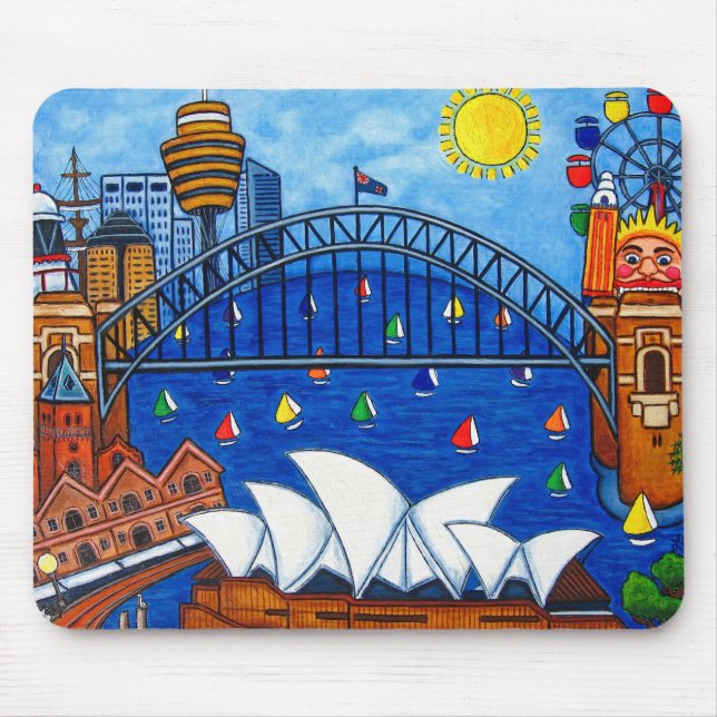 Sensational Sydney-Fullt Image Mouse Pad Musmatta (Framsidan)
