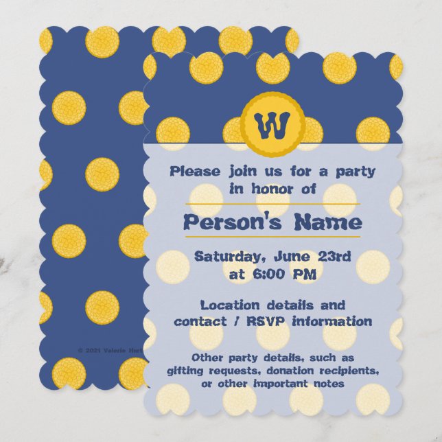 Sensational Synura Party-inbjudan Inbjudningar (Fram/baksida)