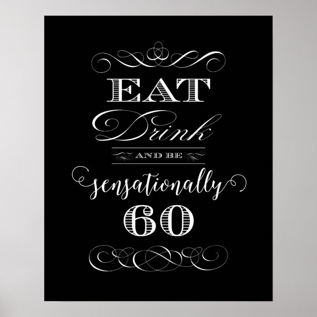 Sensationellt 60-Födelsedagsfesters gåva Poster (Framsidan)