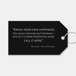 Sense And Sensibility Quote I Presentetikett