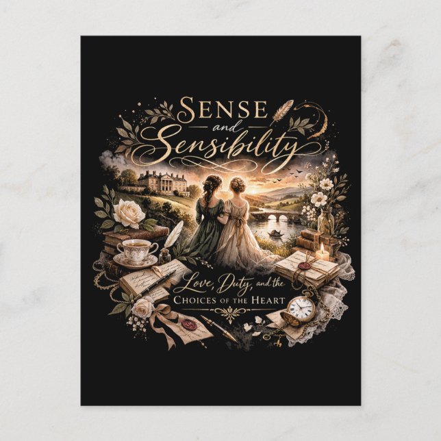 Sense and Sensibility Vykort (Framsida)