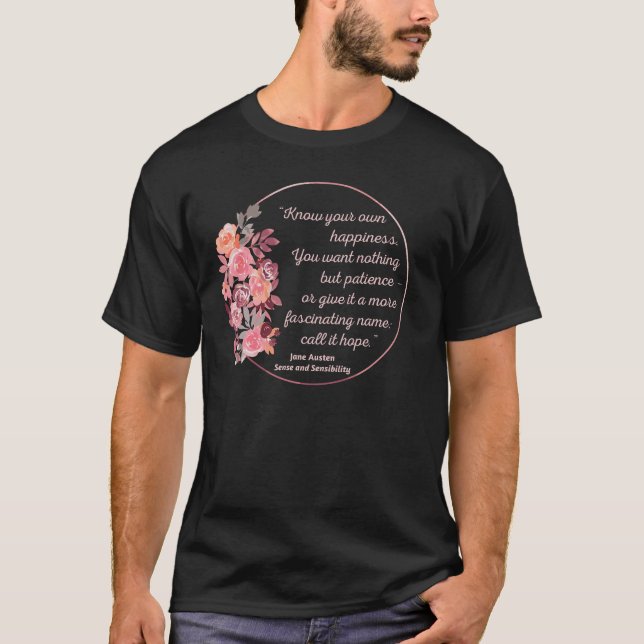 Sense- och känslighetscitat I - Cute Stil T Shirt (Framsida)