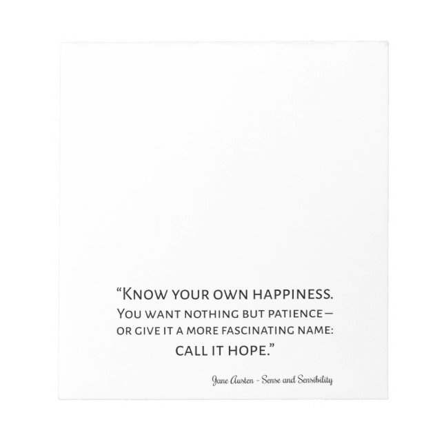 Sense- och känslighetsoffert I Anteckningsblock (Framsida)