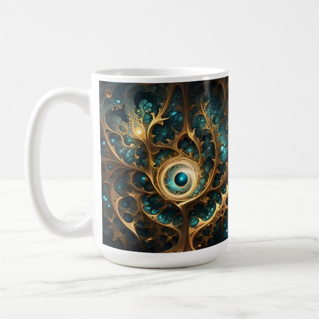 Sense om Abstrakt av ljus och  i Guld. Kaffemugg (Vänster)