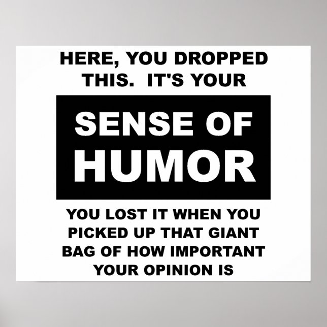 Sense om Humor Funny Poster (Framsidan)