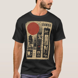 SENSE Urban Japansk Cityscape | Retro Grunge T Shirt