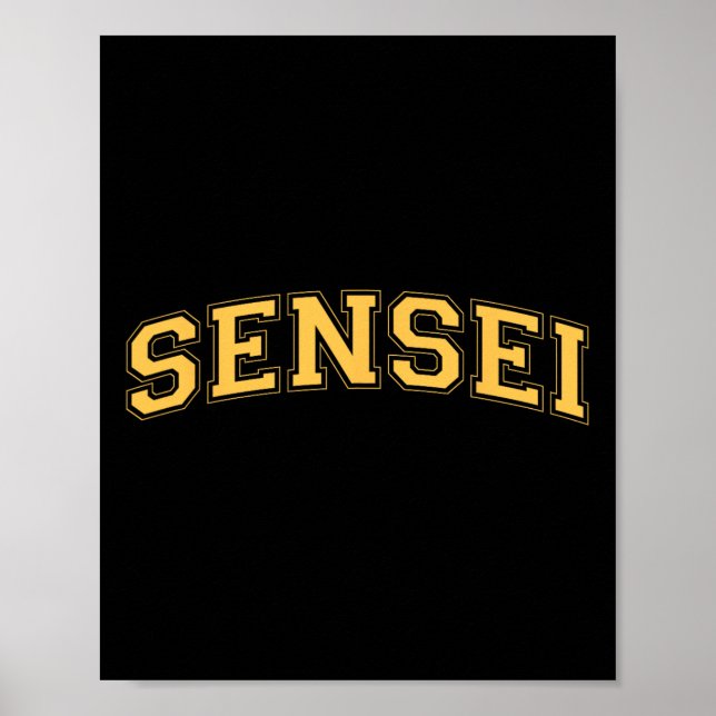 Sensei Martial Arts Teacher Karate Instructor - Ye Poster (Framsidan)