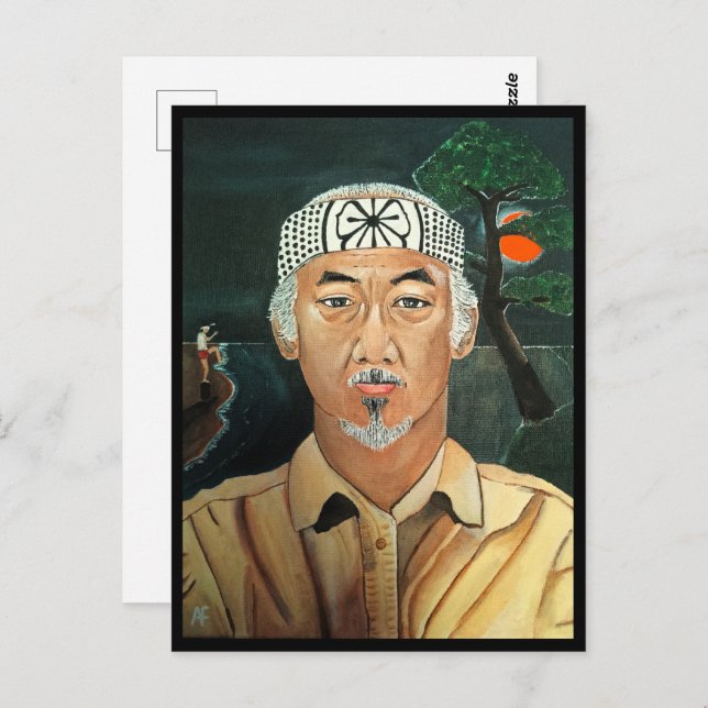 Sensei Painting av Alfred Fox Vykort (Fram/baksida)