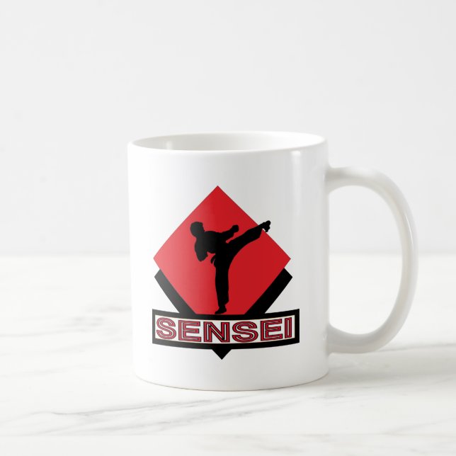 Sensei röd diamantgåva kaffemugg (Höger)