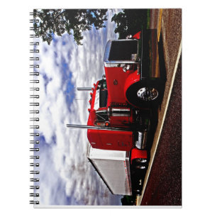 Sensenig Röd Peterbilt 379 Anteckningsbok Med Spiral