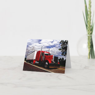 Sensenig röda Peterbilt 379 noterar kortet Kort
