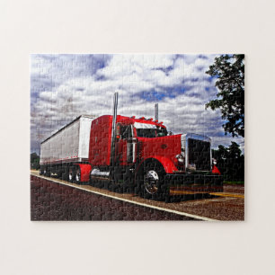 Sensenig rött Peterbilt 379 pussel