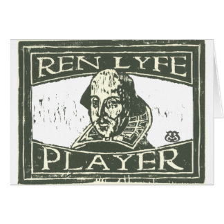 Senseshaper träsnitt: Ren Lyfe Spelare Shakespeare Hälsningskort
