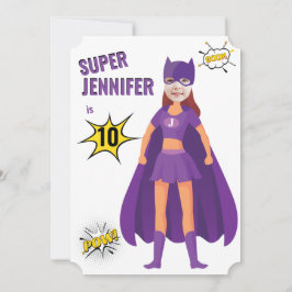 Sensinerande superhjälte Birthday Fantastisk Fanta Inbjudningar