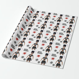 Sensinerande superhjälte Cute Girl Panther Birthda Presentpapper