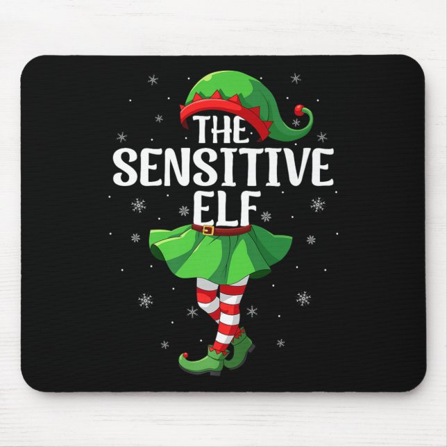 Sensitive Elf Christmas Girls Women Elf Squad Xmas Musmatta (Framsidan)