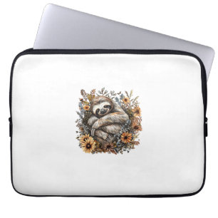 Senskötare Sovande Blommig Sömnig Senskötare Slumr Laptop Fodral
