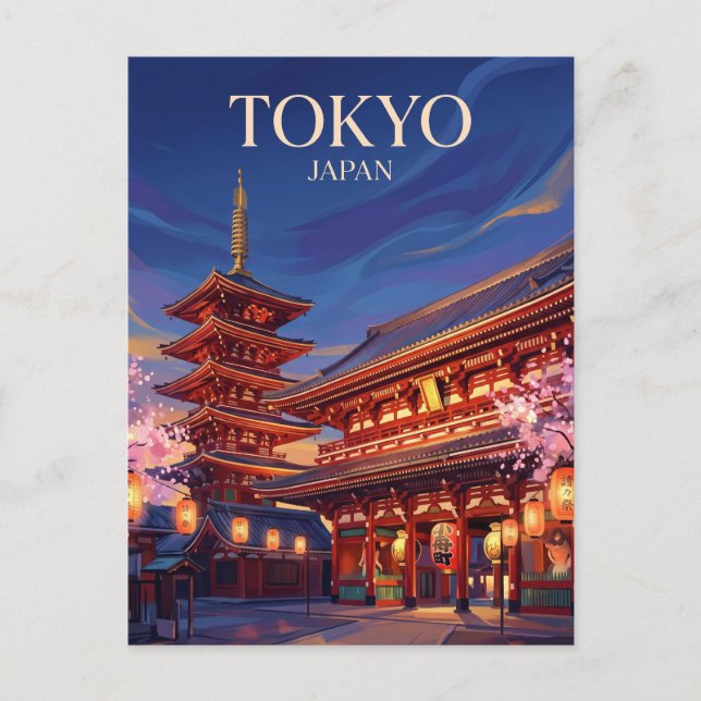 Senso-ji-templet Japan Vykort (Framsida)