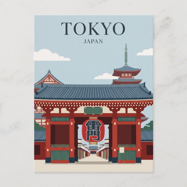 Senso-ji-templet Japan Vykort (Framsida)