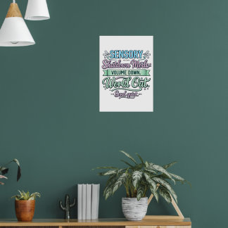 Sensoriskt avstängningsläge: Volym ner Autistisk P Poster