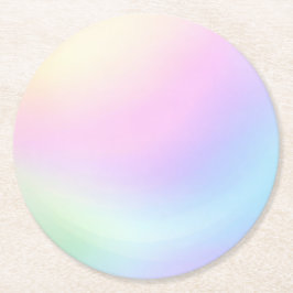  Sensory Friendly Pastel Gradient Underlägg Papper Rund