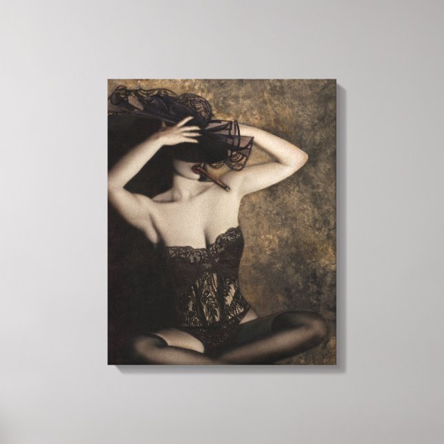 Sensualitet i Sepia - Självporträtt Canvastryck (Framsida)