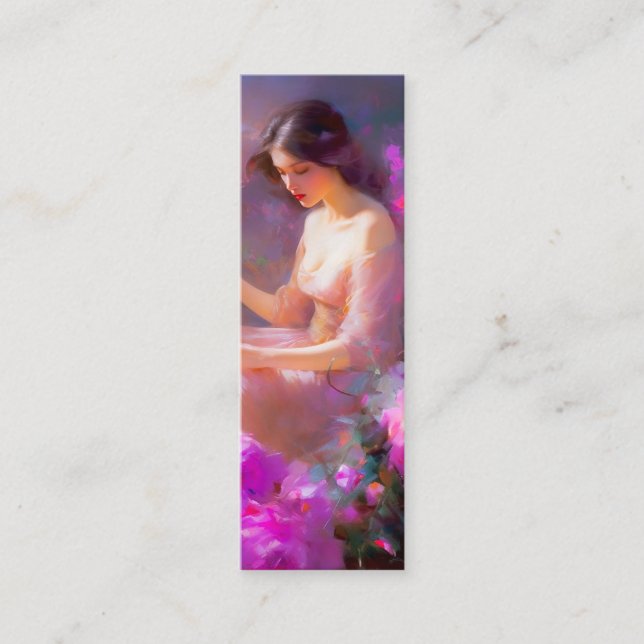 Sensuell Elegance-bokmärke Mini Visitkort (Framsida)