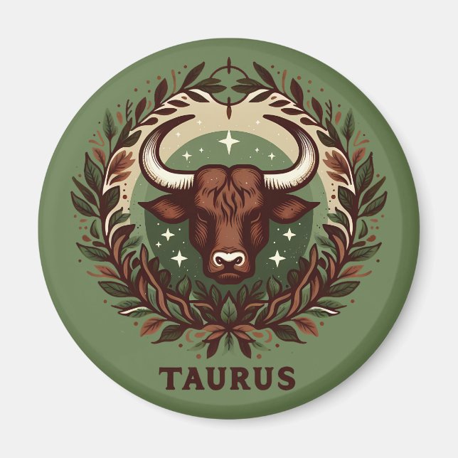 Sensuell Taurus Zodiac-Stjärntecknets designdesign Magnet (Framsidan)