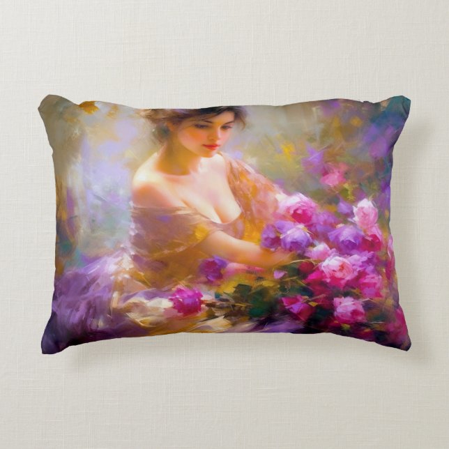 Sensuella Porträtt Prydnadskudde (Framsidan)