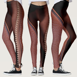 Sensuella uppackade bruna konstläder leggings