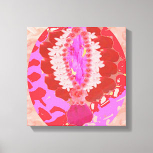 Sensuellt - RedRose PinkRose Petal baserad design Canvastryck