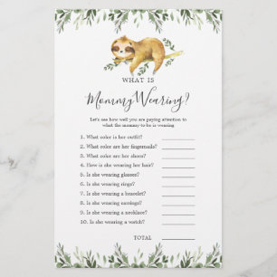 Sent Animals Baby Shower What is Mamma Wearing