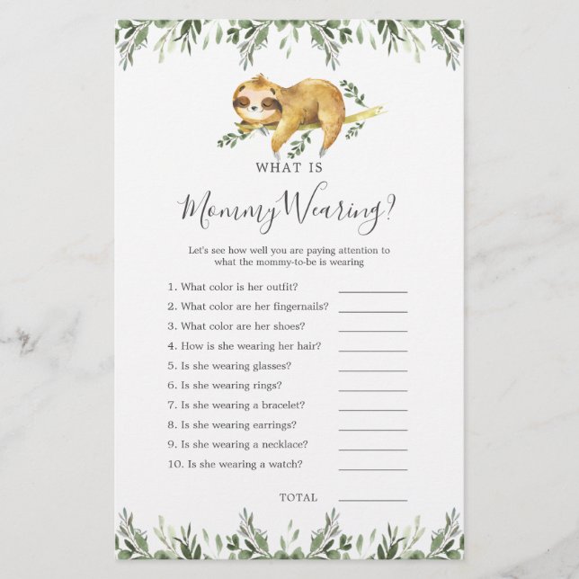 Sent Animals Baby Shower What is Mamma Wearing (Framsida)