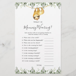 Sent Animals Baby Shower What is Mamma Wearing