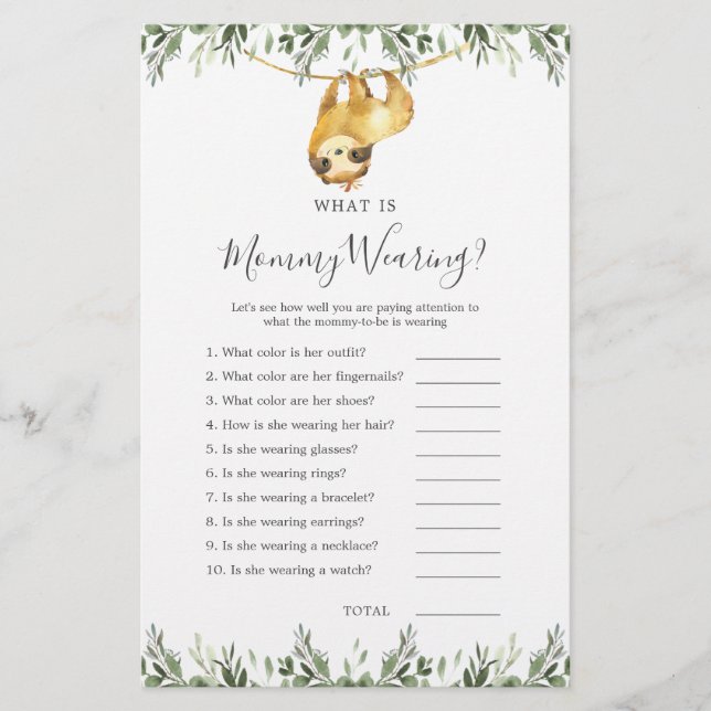 Sent Animals Baby Shower What is Mamma Wearing (Framsida)