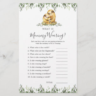 Sent Animals Baby Shower What is Mamma Wearing