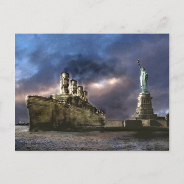 Sent ankomst vykort (Framsida)