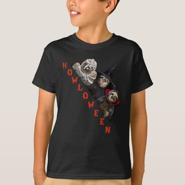 Sent Anpassningsbar Happy halloween Shirt Sloth Gr T (Framsida)