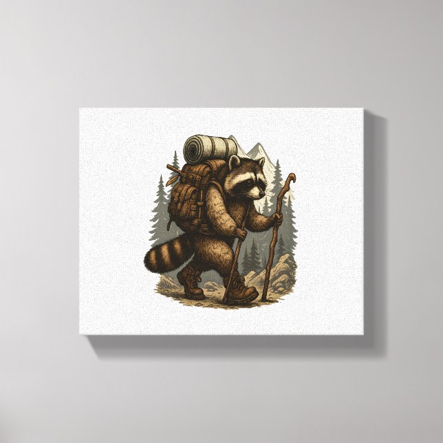 Sent Camping Hiking Canvastryck (Framsida)