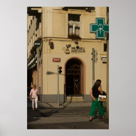 Sent eftermiddag i Vinohrady, Prag Poster